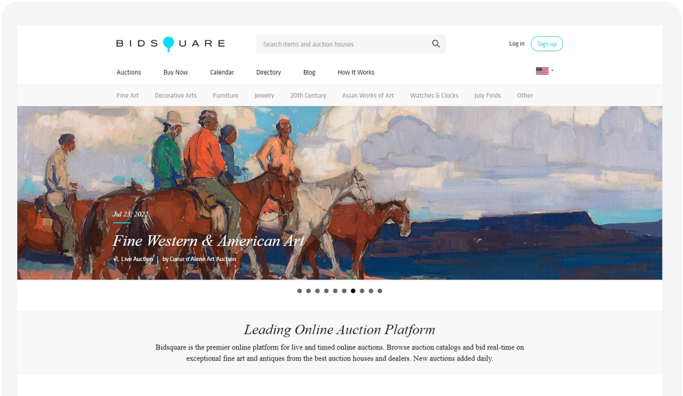 Bidsquare Top Section